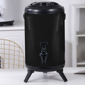 SOGA 10L Insulated Beverage Server – Stainless Steel Black Thermal Container for Hot & Cold Drinks, Durable Drink Dispenser for Coffee, Tea, Juice