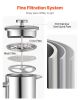 VEVOR French Press Coffee Maker, 51 Ounce 1.5 Liter Stainless Steel Coffee Press Tea Maker with Filter