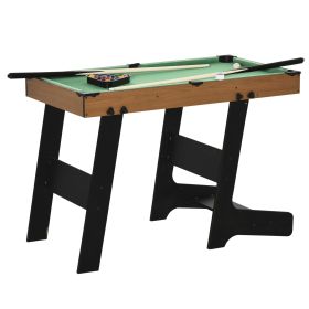 Soozier 38" Foldable Billiards Tabletop Game, Complete Pool Table Set for Family Fun, Includes Balls, Cues, Chalk, Brush, for Game Room