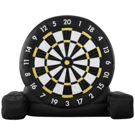 Inflatable Soccer Dart Board over 10 ft High with 9 Kick Balls & Air Pump