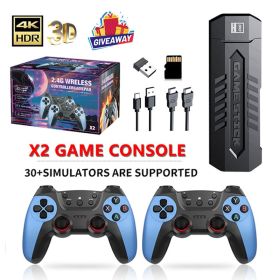 X2 Blue Game Console 4K Double Connection Battle Wireless (Option: X2Blue64g)